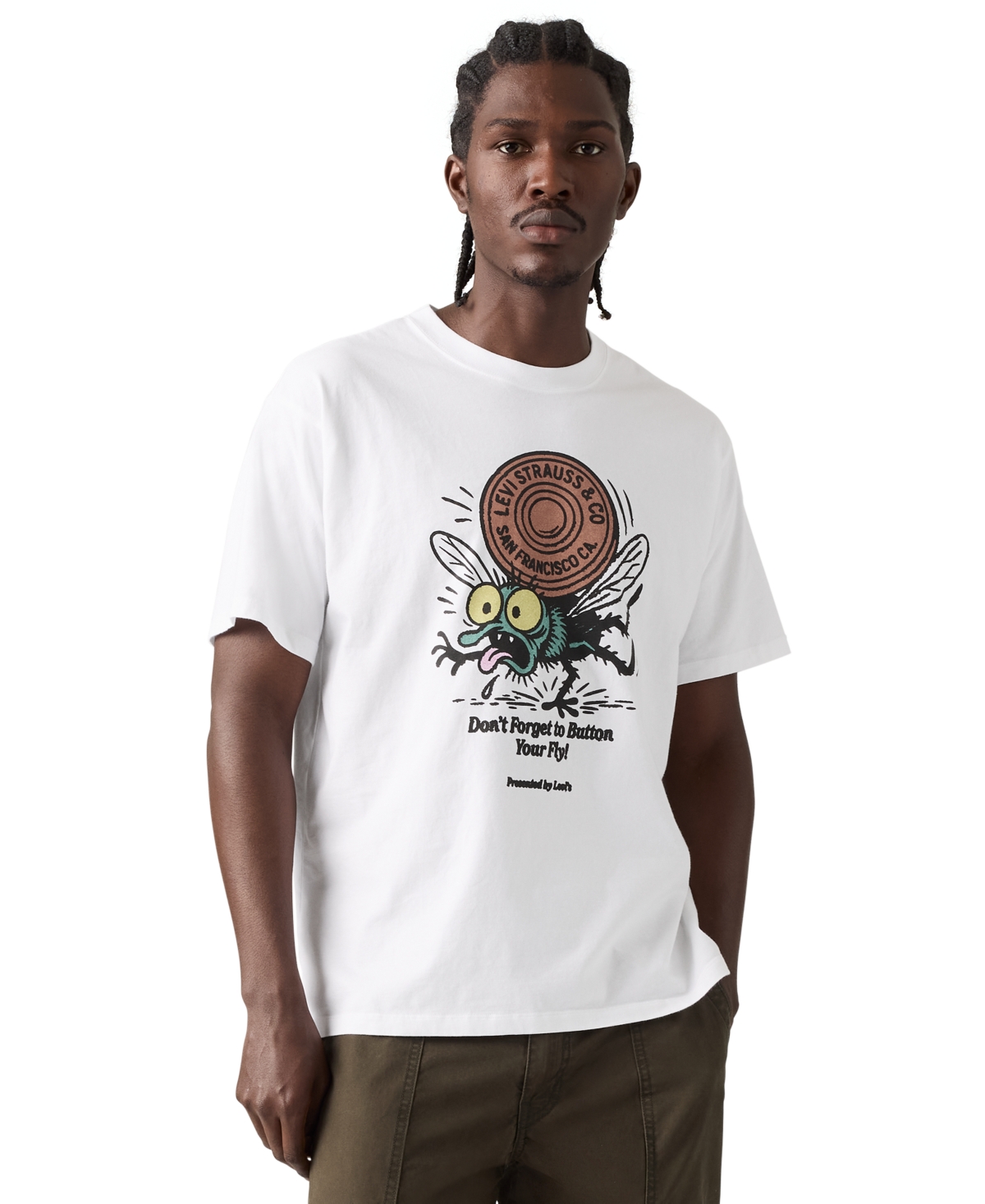 Levi's Men's Short-Sleeve Graphic T-Shirt - Button Your Fly