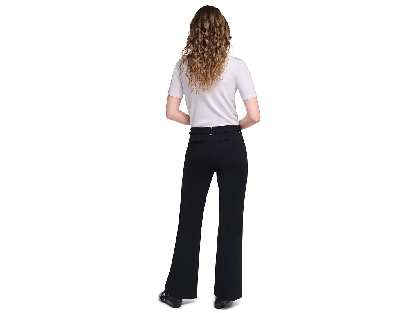 Женские брюки KARL LAGERFELD PARIS Petite Silky Pull-On, цвет: Чёрный — фото 6