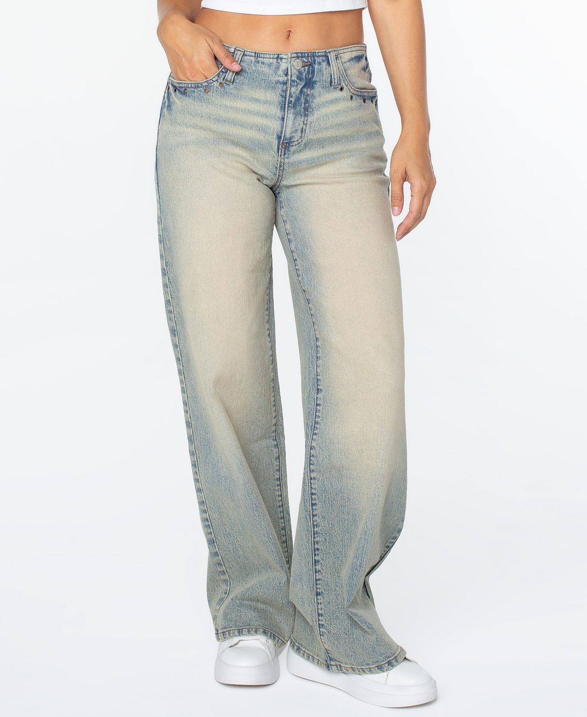 Celebrity Pink Juniors' Mid-Rise Baggy Wide-Leg Jeans view 2 — MAYCSS fashion products