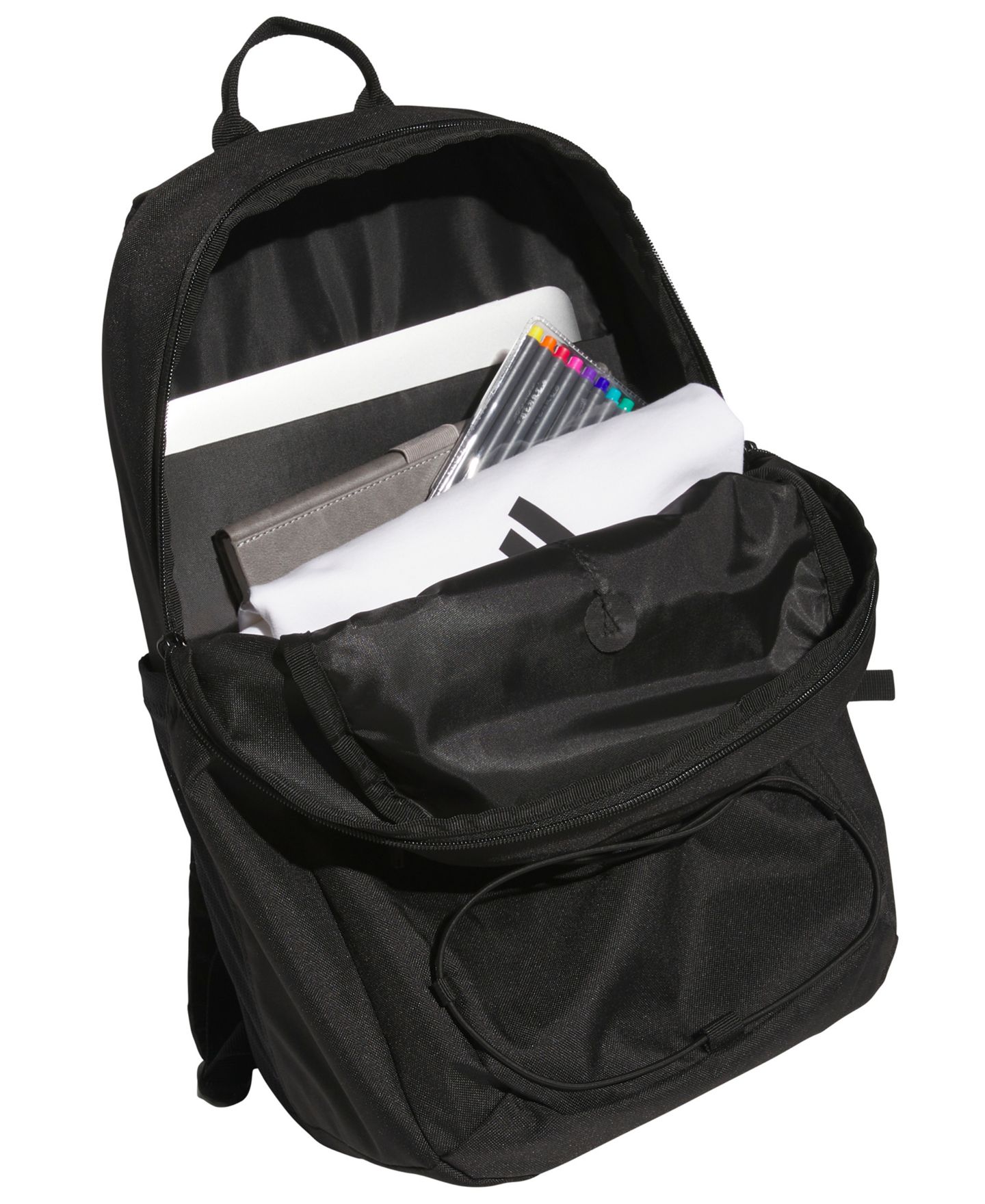 Рюкзак adidas Amplifier Bungee Laptop, цвет: Чёрный / Золотой металлик — фото 3