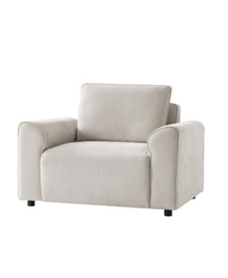 Bernice Modern Oversized Armchair with Removable Back Cushion
