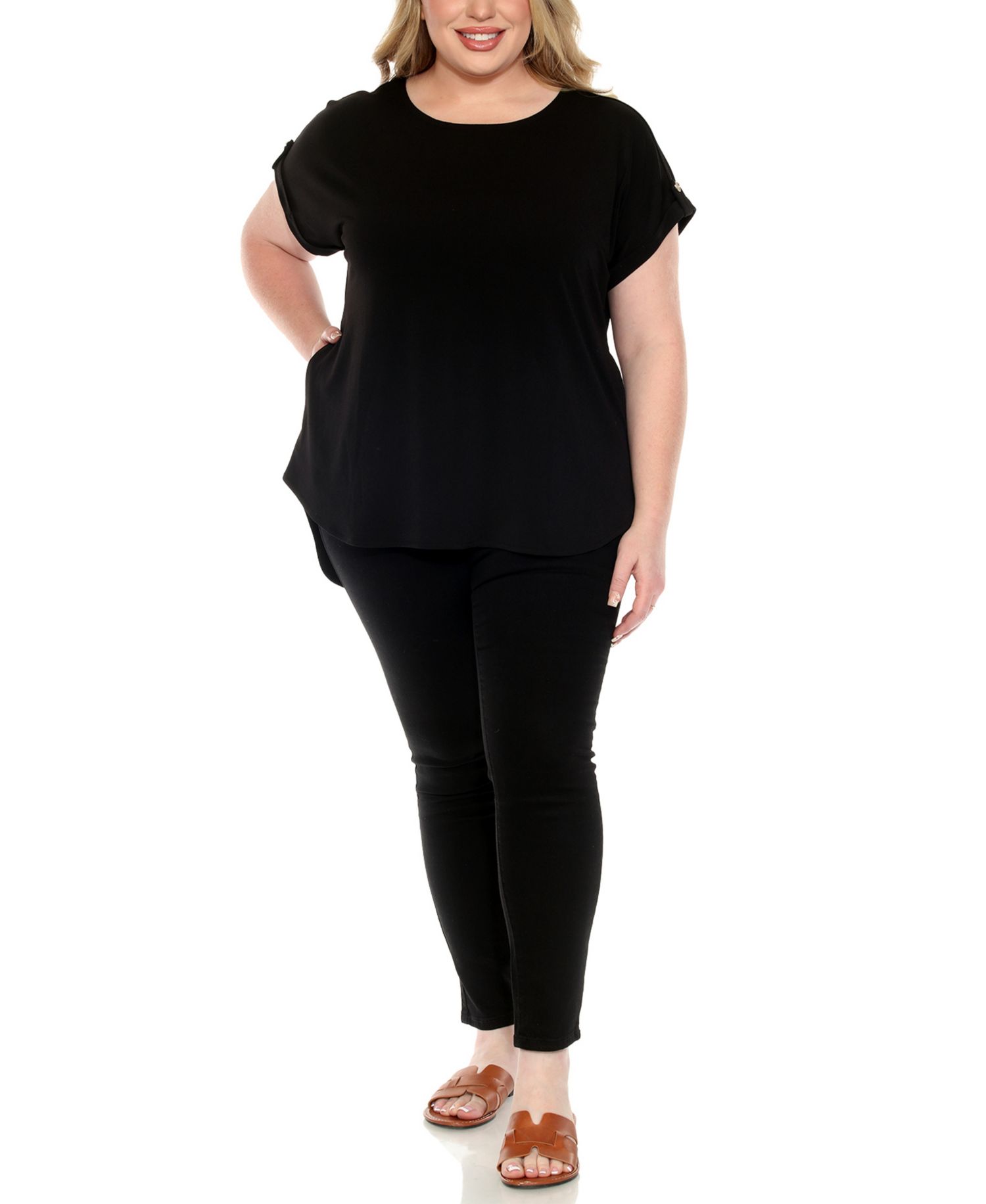 Plus Size Dolman Top and Scuba Pants Set