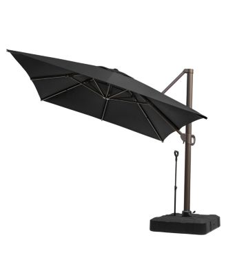 Outdoor Patio 10X13Feet Aluminum Cantilever Umbrella with Rod Wheel Base