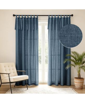 Garrett Textured Tie Knots Curtains Pair