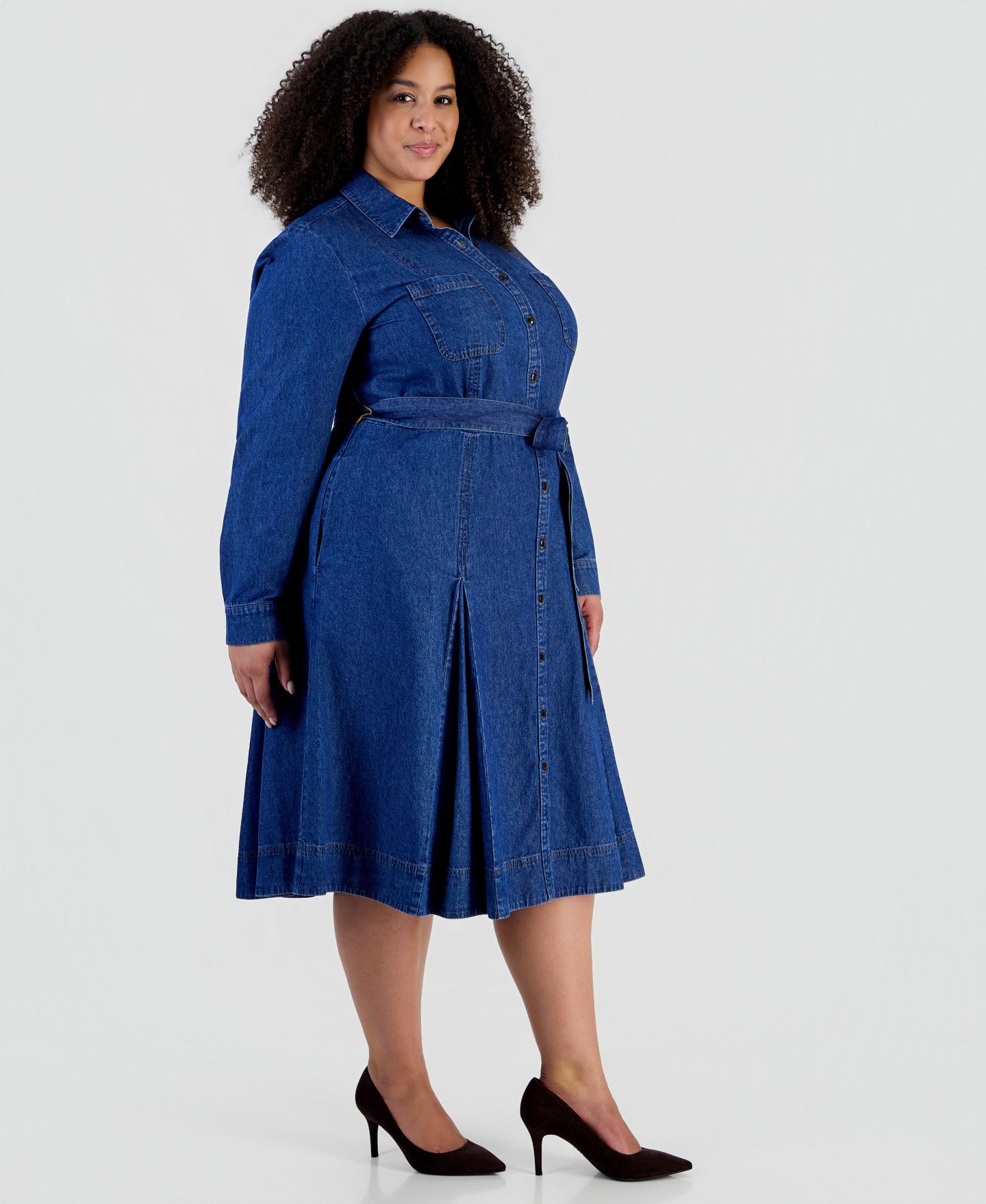 Женское платье Jones New York Plus Size Johnny Collar Stitch Detail, цвет: Варёный — фото 3
