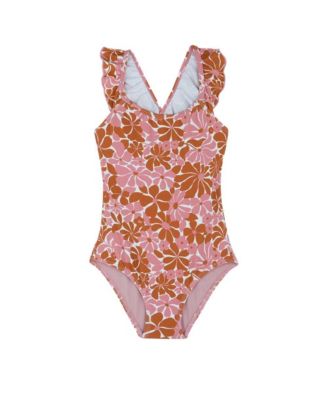 Child Girls Summer Memories Square Neck Ruffle One Piece