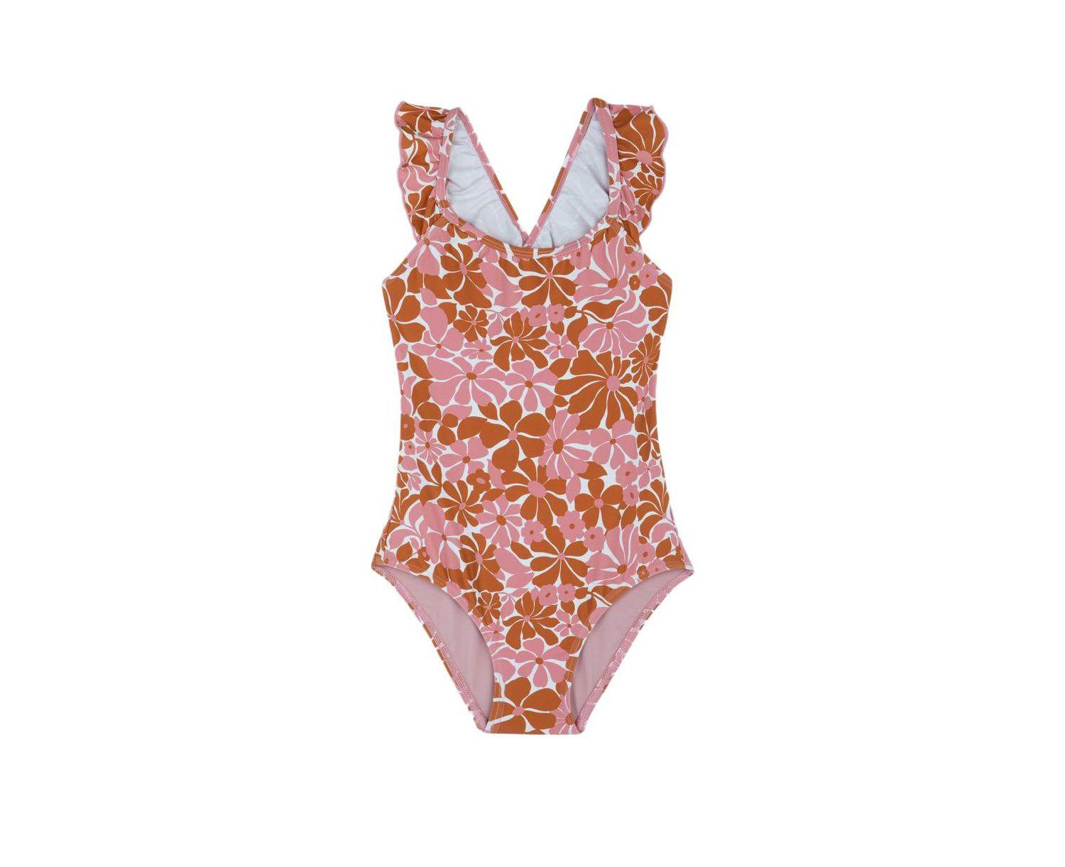 Child Girls Summer Memories Square Neck Ruffle One Piece
