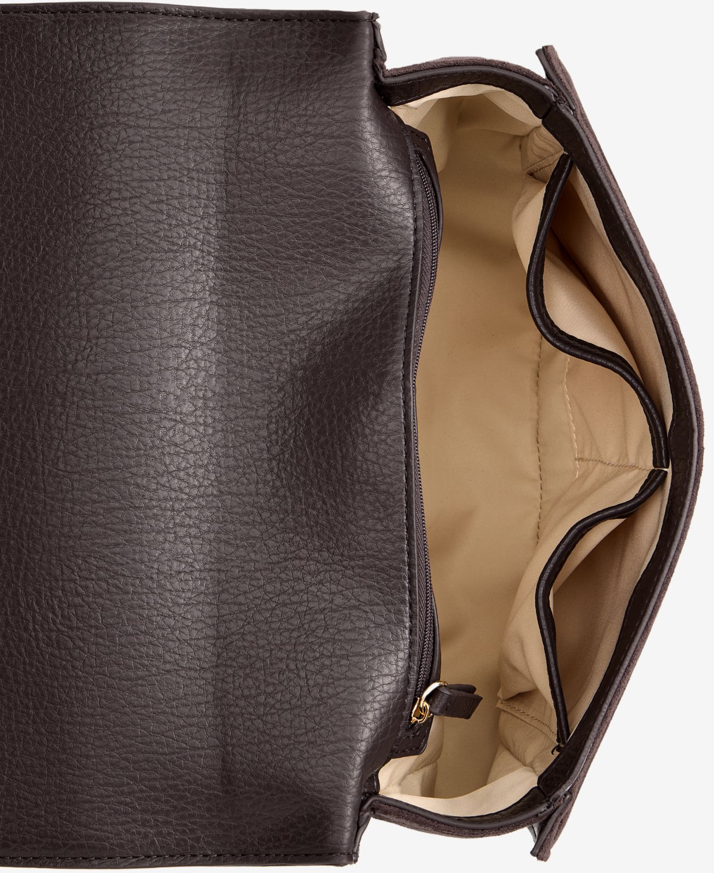 Женская сумка I.N.C. International Concepts Ajae Faux-Suede Stud Shoulder, цвет: Шоколадный сливовый — фото 4