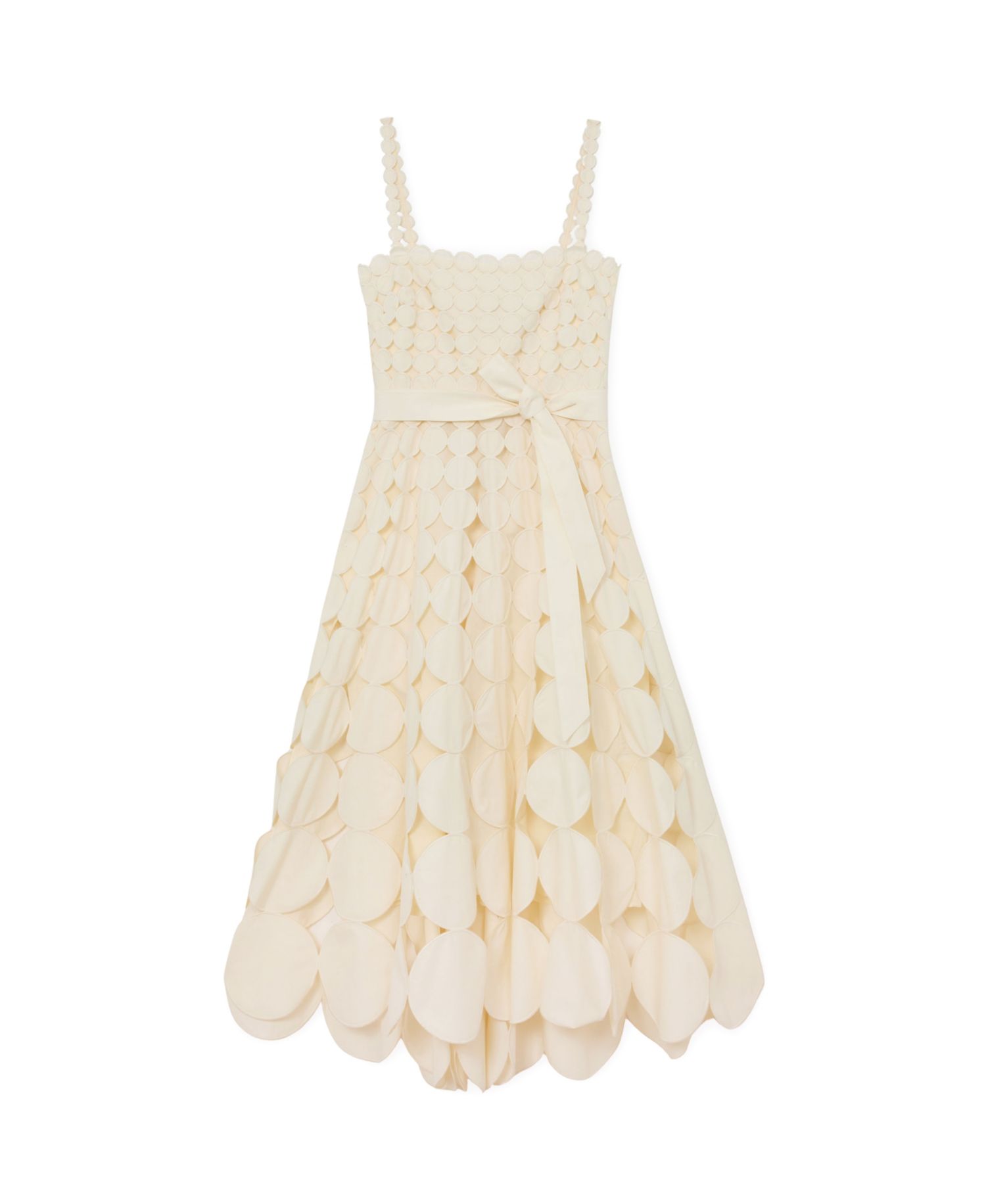 Women's Cotton Cut-Out Belted Midi Dress