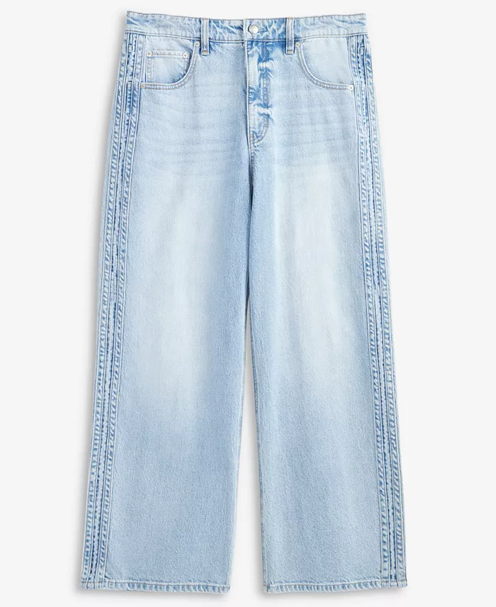 Women's Mid-Rise Side-Stripe Curve Leg Jeans - thumbnail 7
