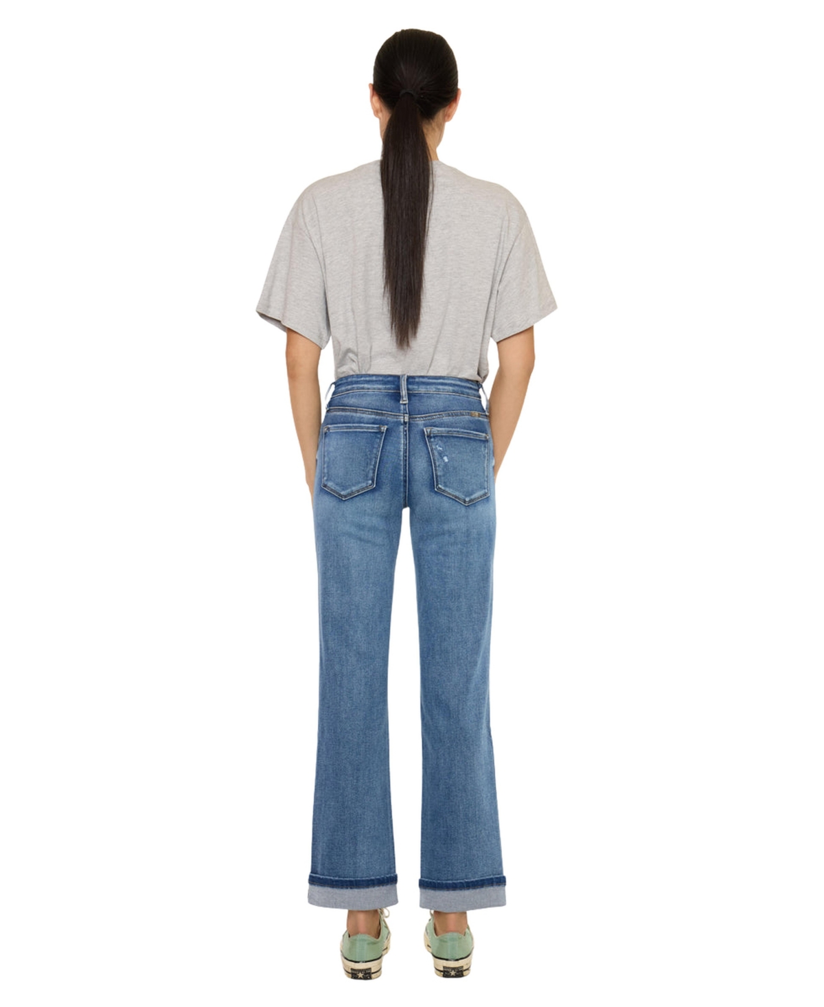 KanCan Essential Women's Carrie Mid-Rise Straight Jeans
