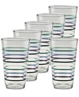 Lavender Bloom Tapered Cooler Glasses, Set of 6