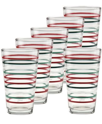 Holly Berry Christmas Tapered Cooler Glasses, Set of 6 image