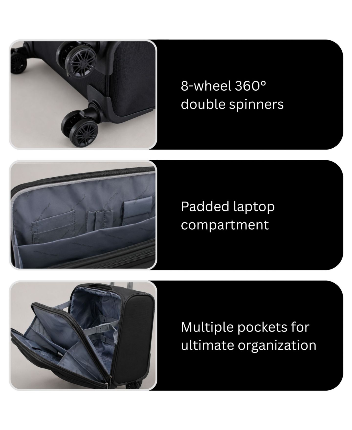 Чемоданы American Green Travel Madison 17" Carry-On Spinner Laptop Briefcase — фото 3