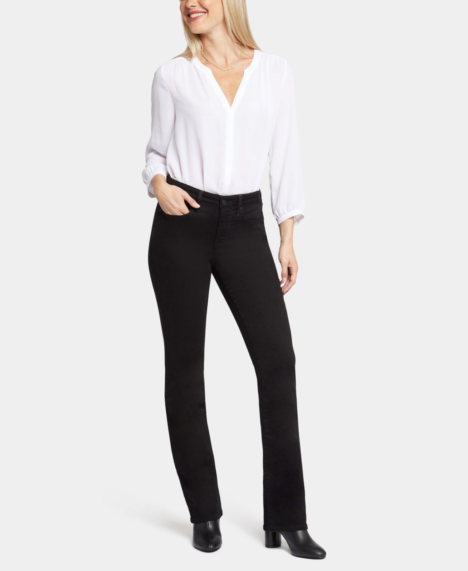 Petite Barbara Mid-Rise Bootcut Jeans