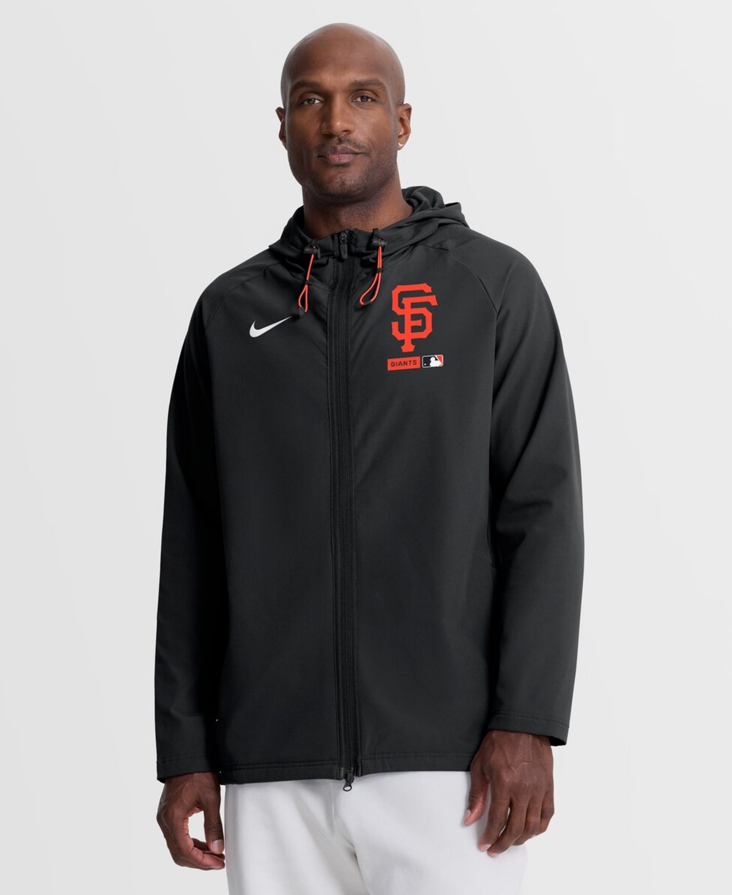Men's Black San Francisco Giants Authentic Collection Raglan Therma-FIT Full-Zip Hooded Jacket