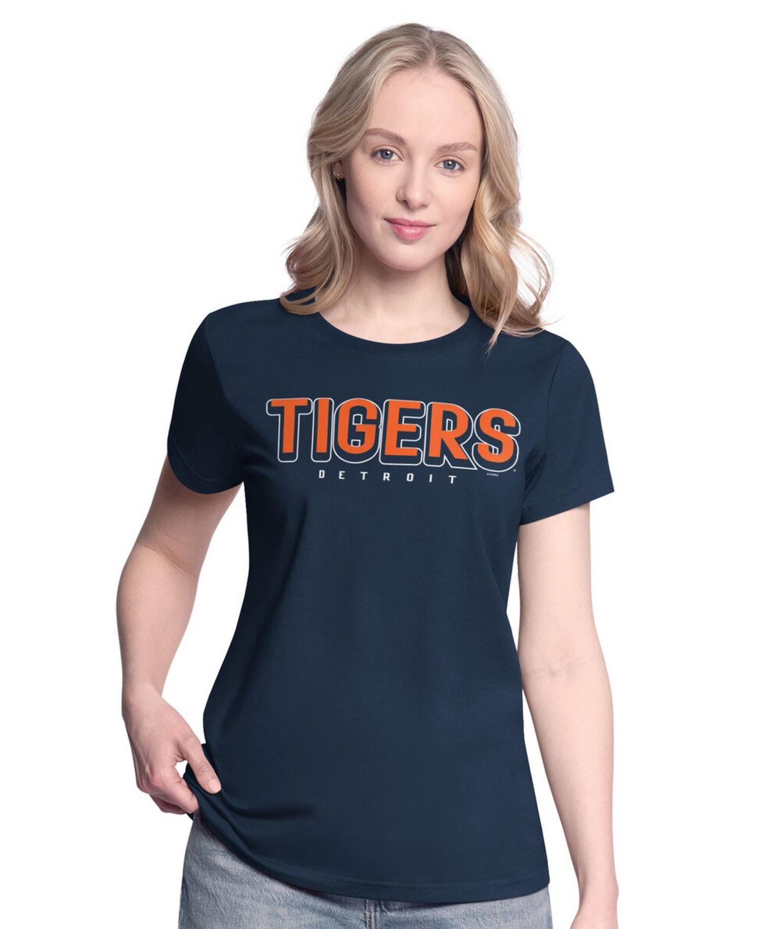 Women's Navy/Orange Detroit Tigers Two T-Shirt Combo Pack