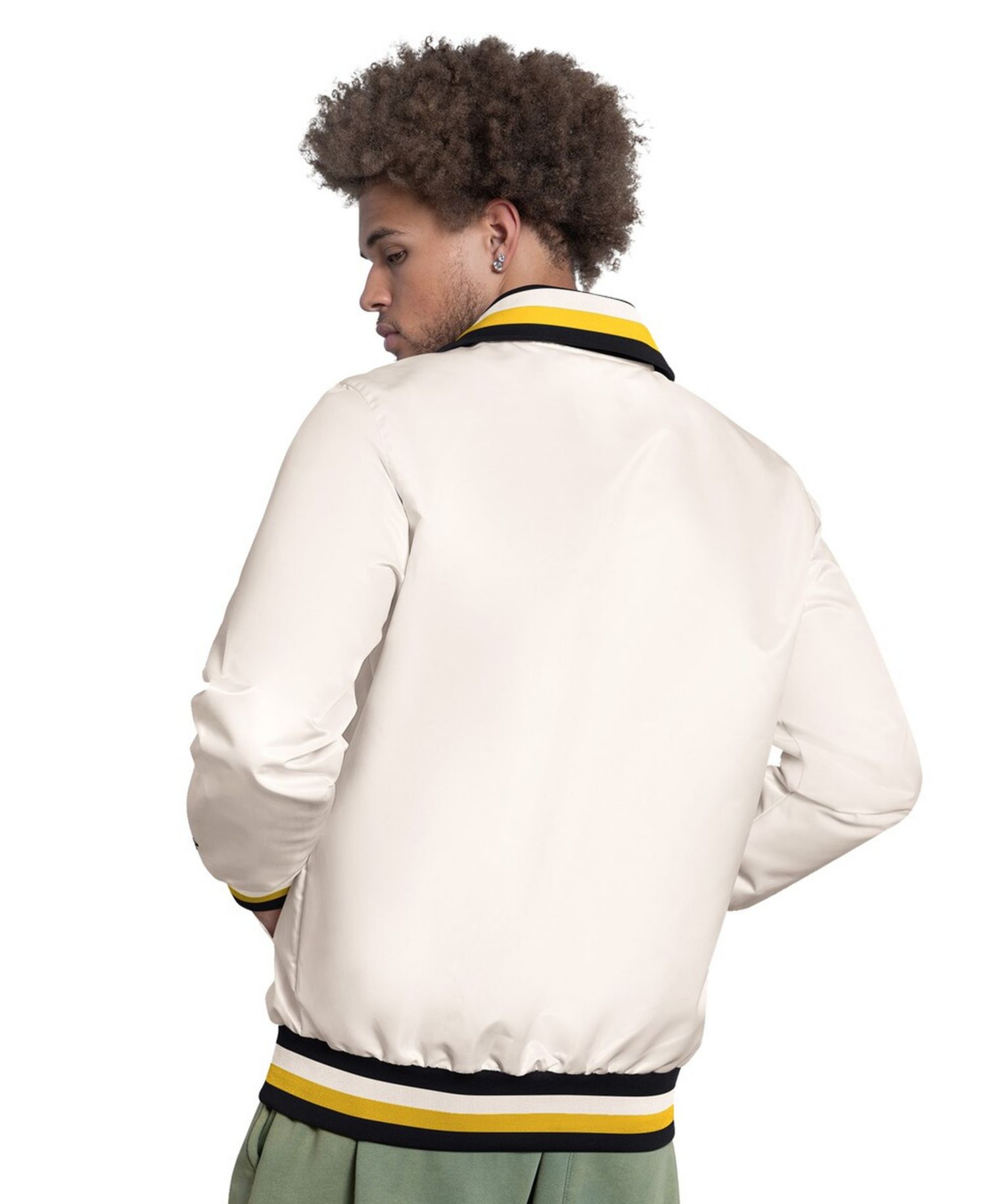 Men's White Pittsburgh Pirates The Captain Cooperstown Logo Full-Zip Varsity Jacket