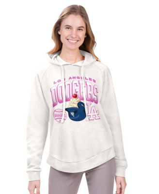 Women's Cream Los Angeles Dodgers Ice Cream Angel Raglan Fleece Hoodie