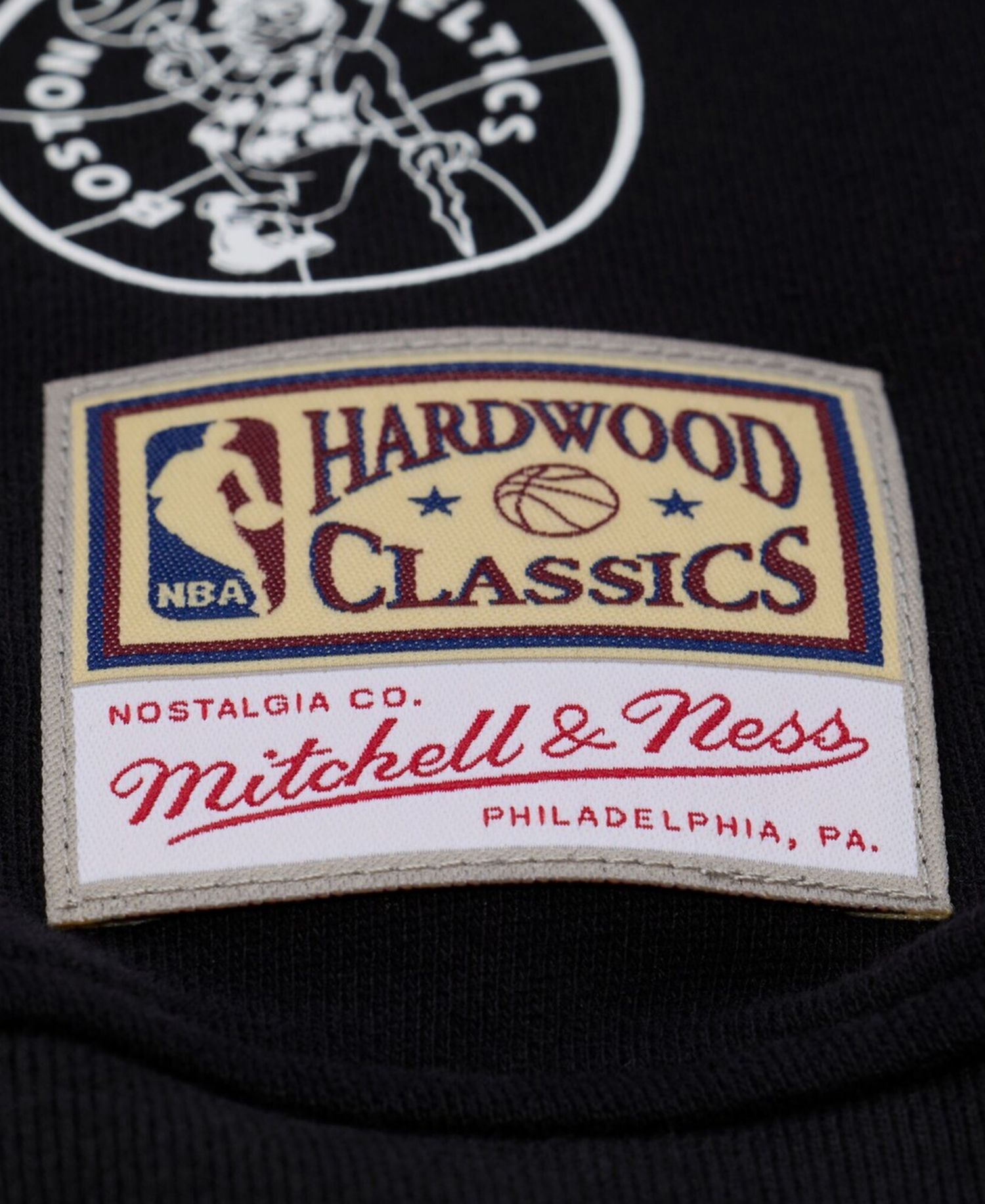 Women's Black Boston Celtics Hardwood Classics Script Lightweight Sweatshirt