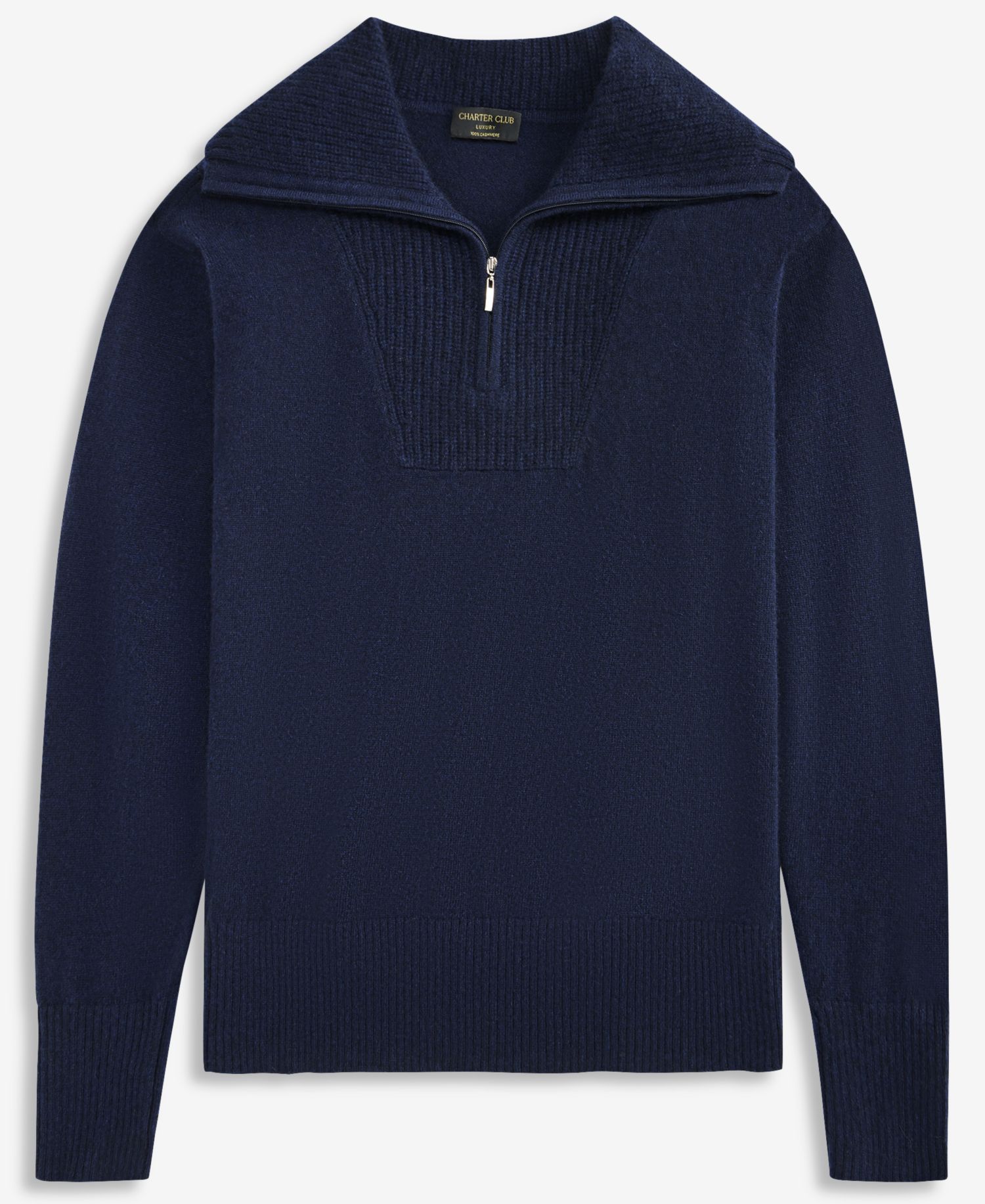 Women's 100% Cashmere Quarter-Zip Sweater