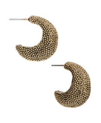Patricia Nash Caviar Collection J Hoop Earrings - Antique Gold