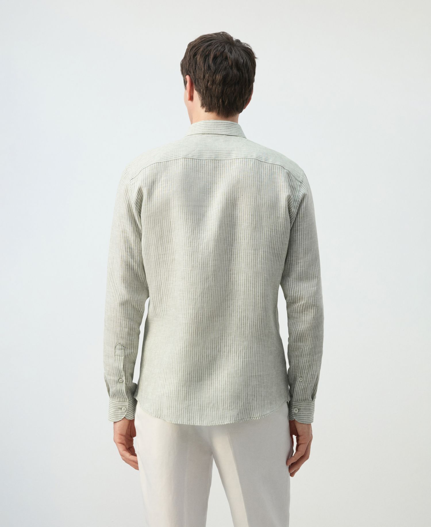 Men's Linen Striped Regular-Fit Shirt