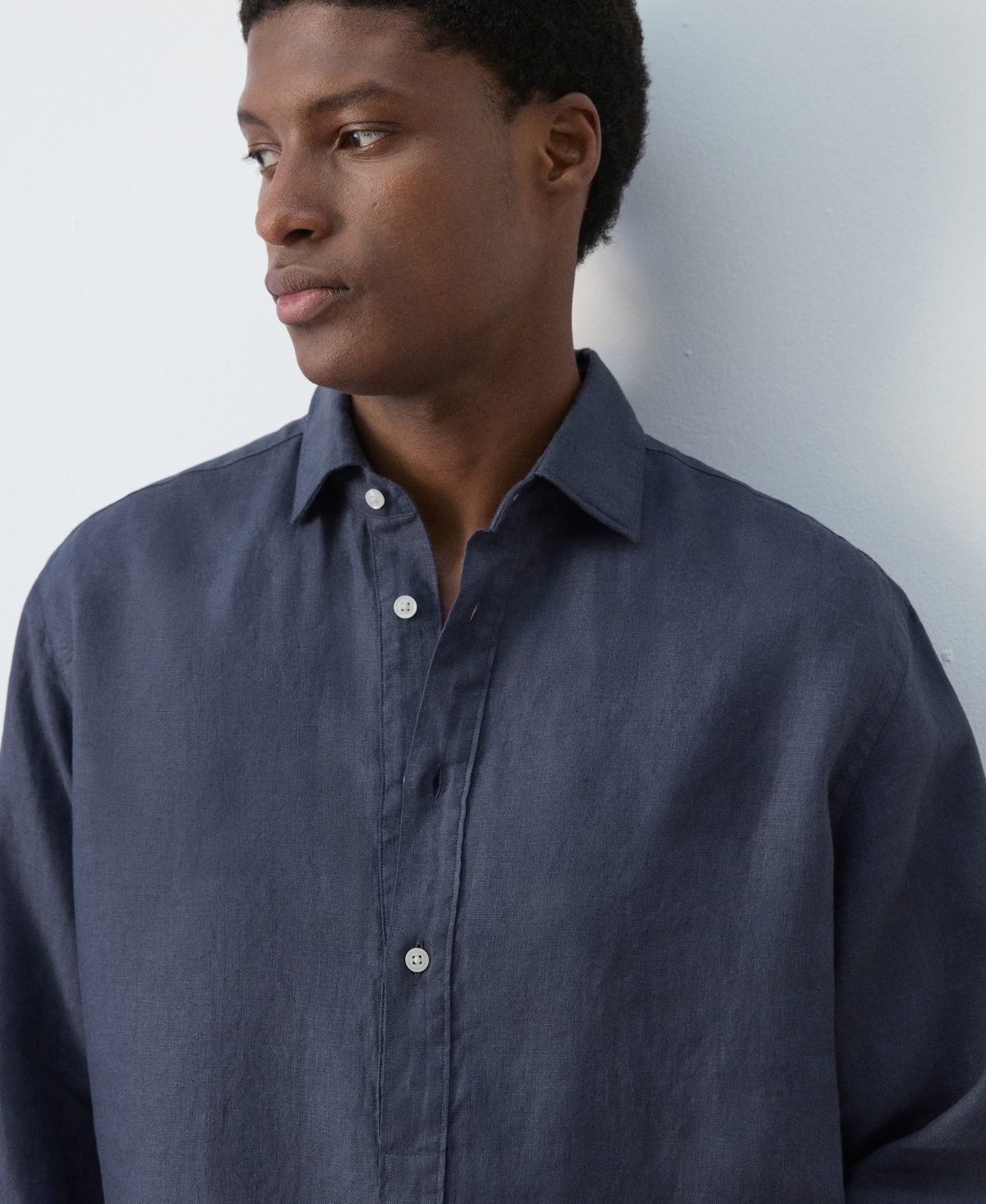 Mango Men's Linen Relaxed Fit Shirt