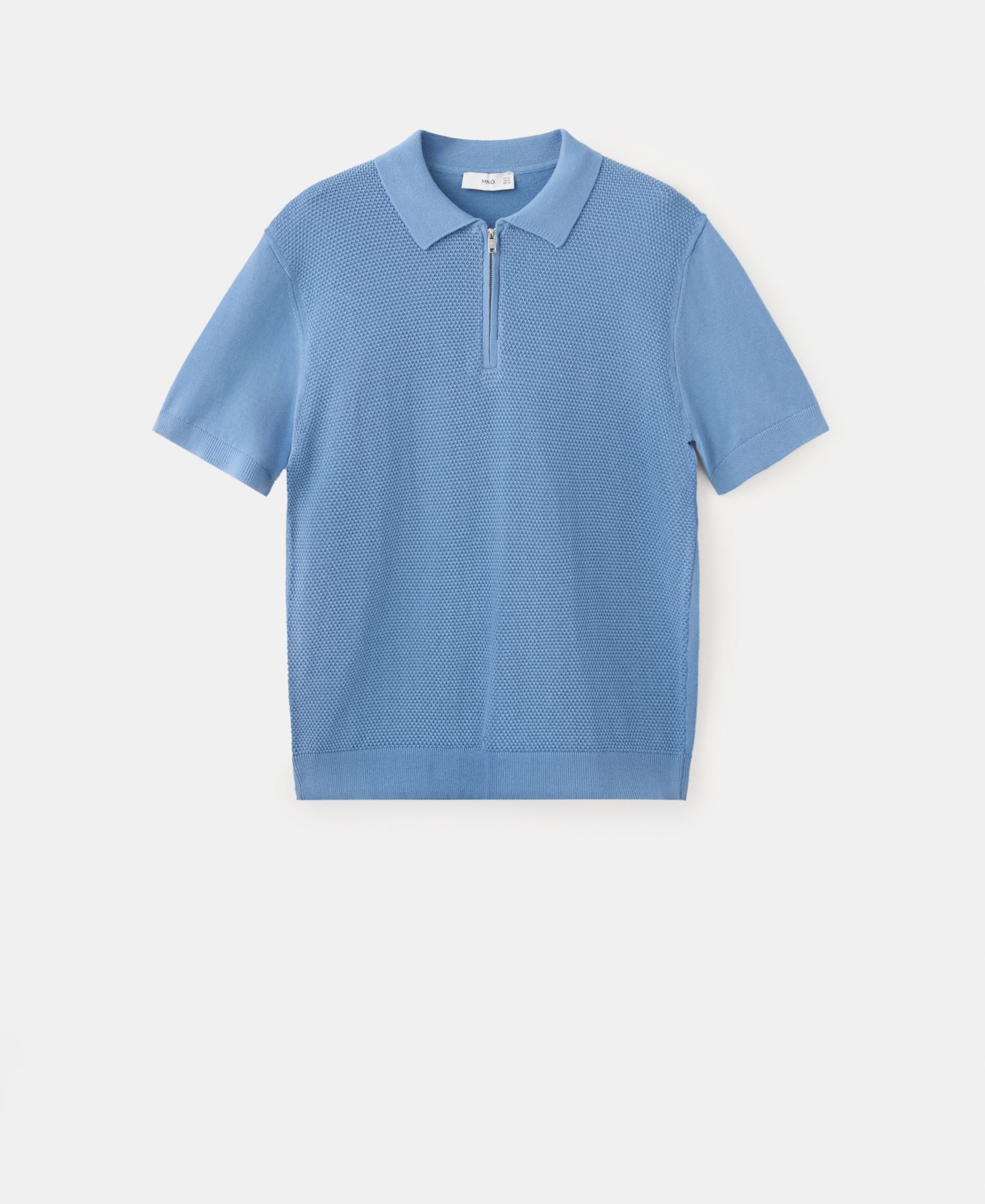 Men's Zipper Knitted Polo Shirt