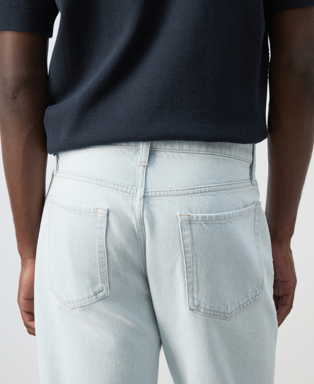 Mango Men's Cotton Relaxed Fit Jeans