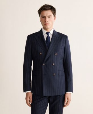 Men's Wool Venice Striped Suit Jacket