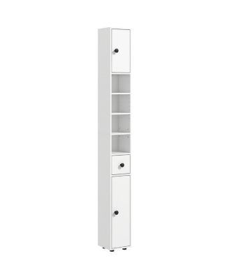 71 Inch Bathroom Storage Cabinet Freestanding Organizer With Adjustable Inner Shelves Multifunctional Slim Floor Cabinet For Bathroom