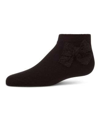 Baby Girls Cotton-Rich Fashion Ankle Sock with Floral Lace Bow