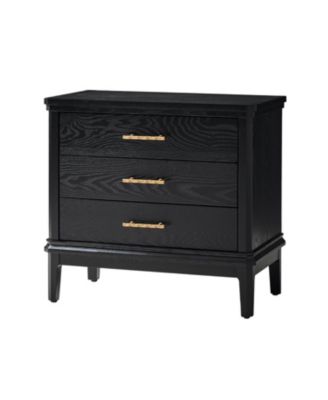 Rosalie Transitional 26"Tall 3-Drawer End Table with Built-in Charging Station