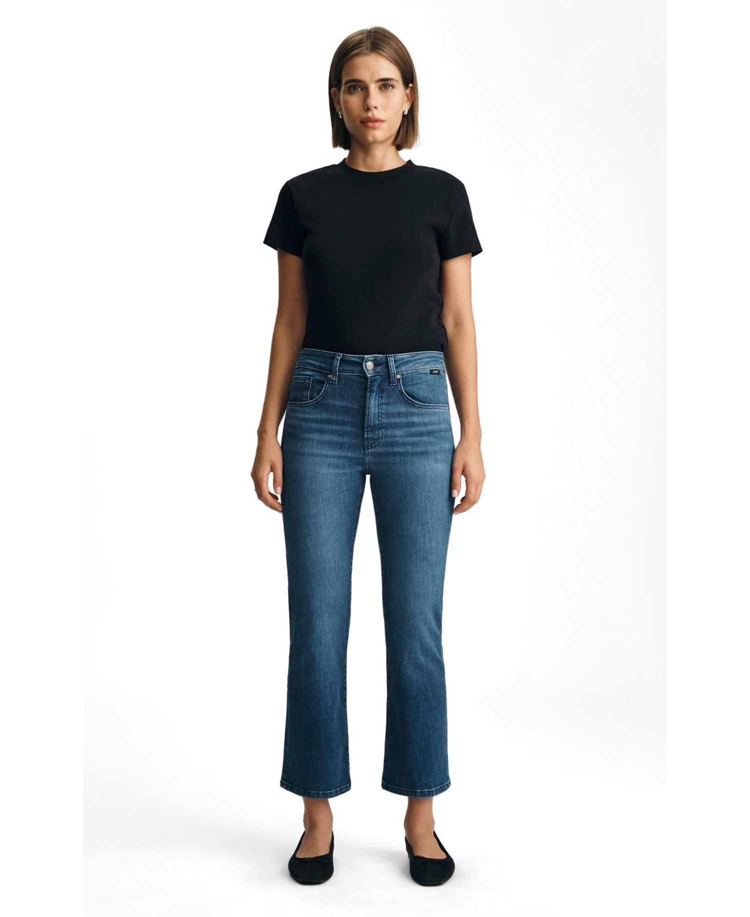 Women's Anika Mid Rise Cropped Flare Jeans
