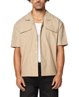 Men's Gothic Pinstripe Button Up Shirt
