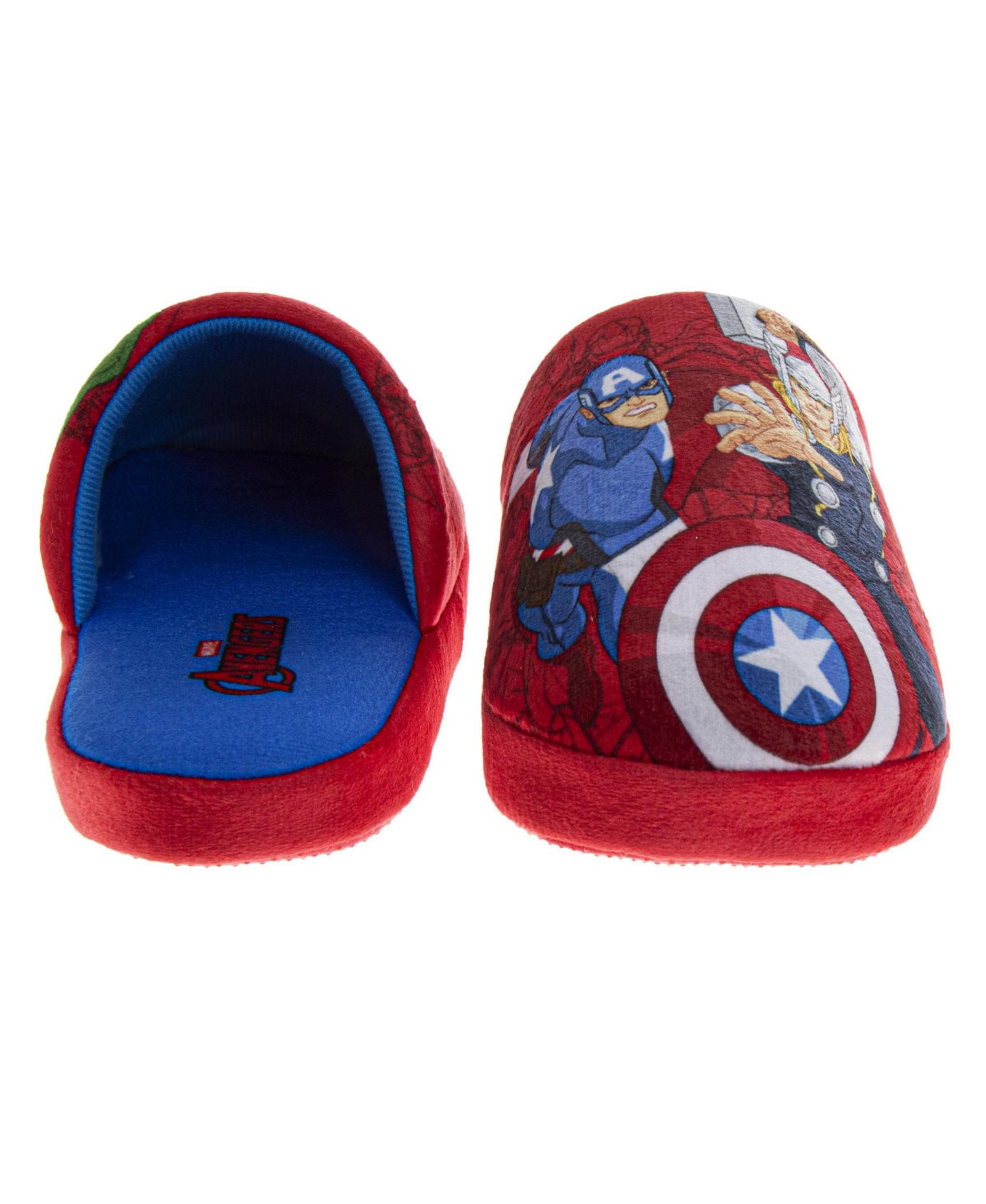 Тапочки Marvel Avengers Slippers Cozy, Plush, and Fun House Footwear для мальчиков, цвет: Красный / Синий — фото 3