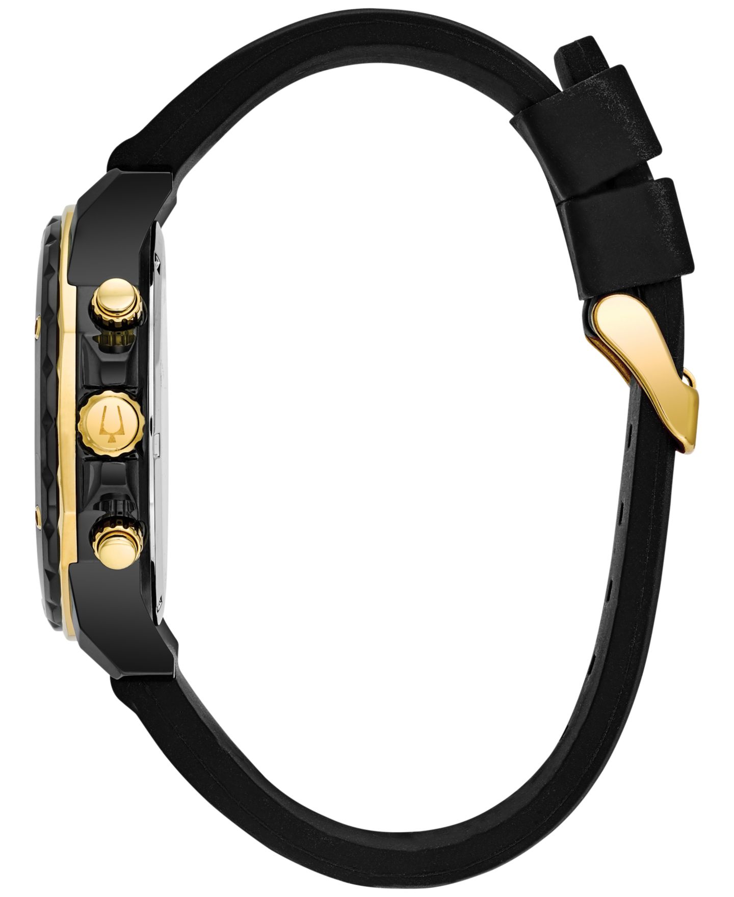 Мужские часы Bulova Chronograph Marine Star Black Silicone Strap Watch 44mm 98B278 — фото 2
