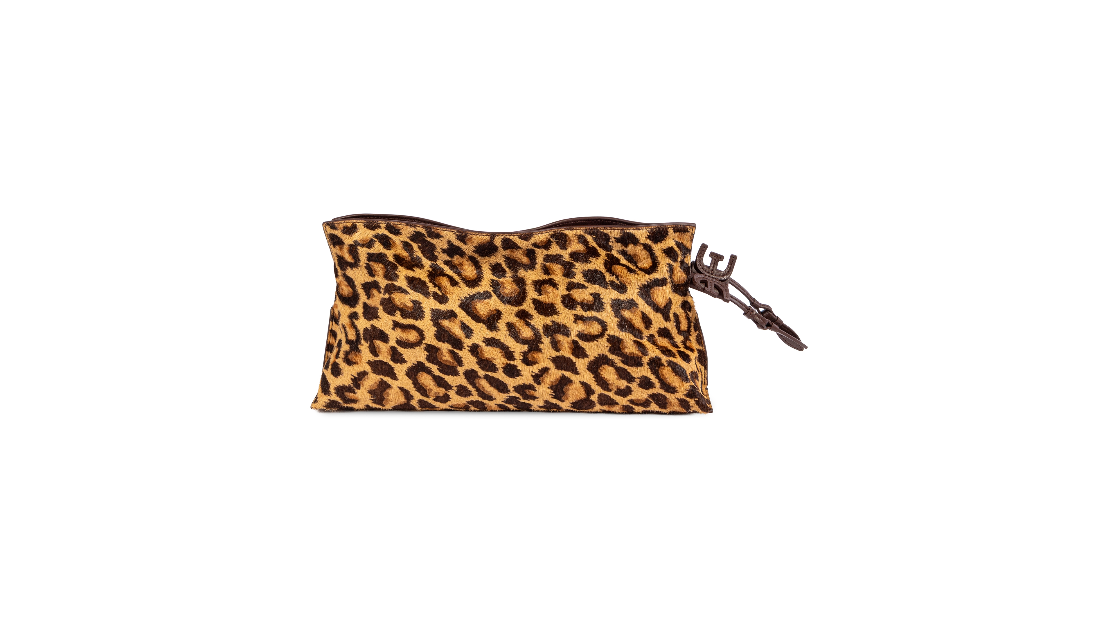 Sam Edelman Poppy Oversized Leopard Magnetic Extra-Large Clutch Handbag
