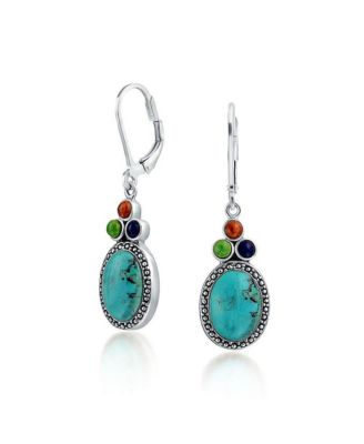 Lapis, Turquoise Western Dangle Earrings