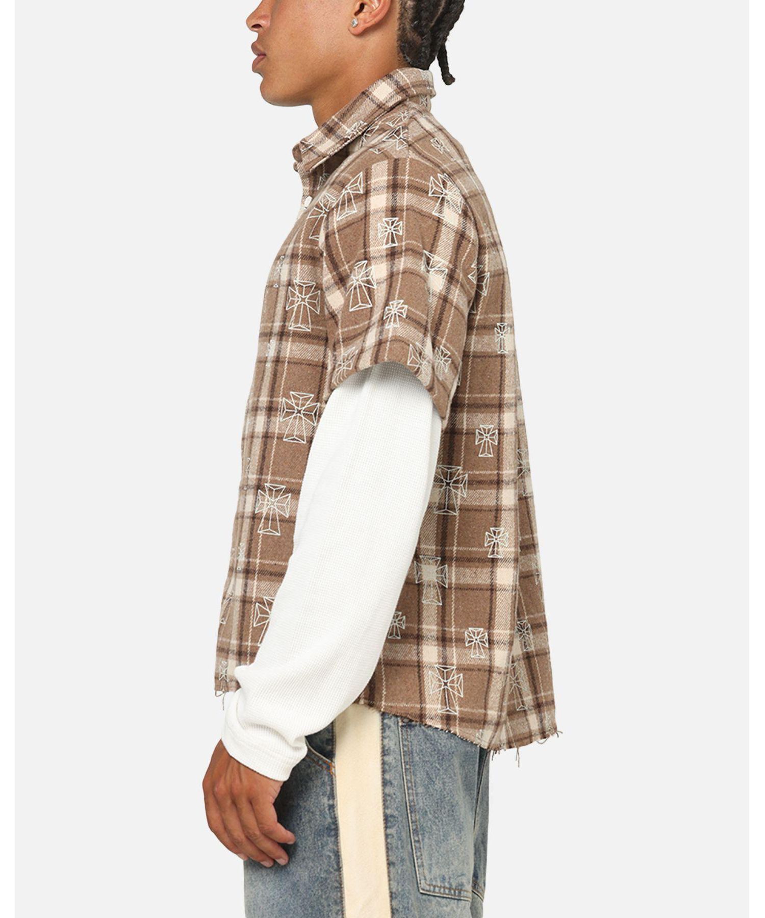 Men's Sanctuary Layered Button Up Shirt