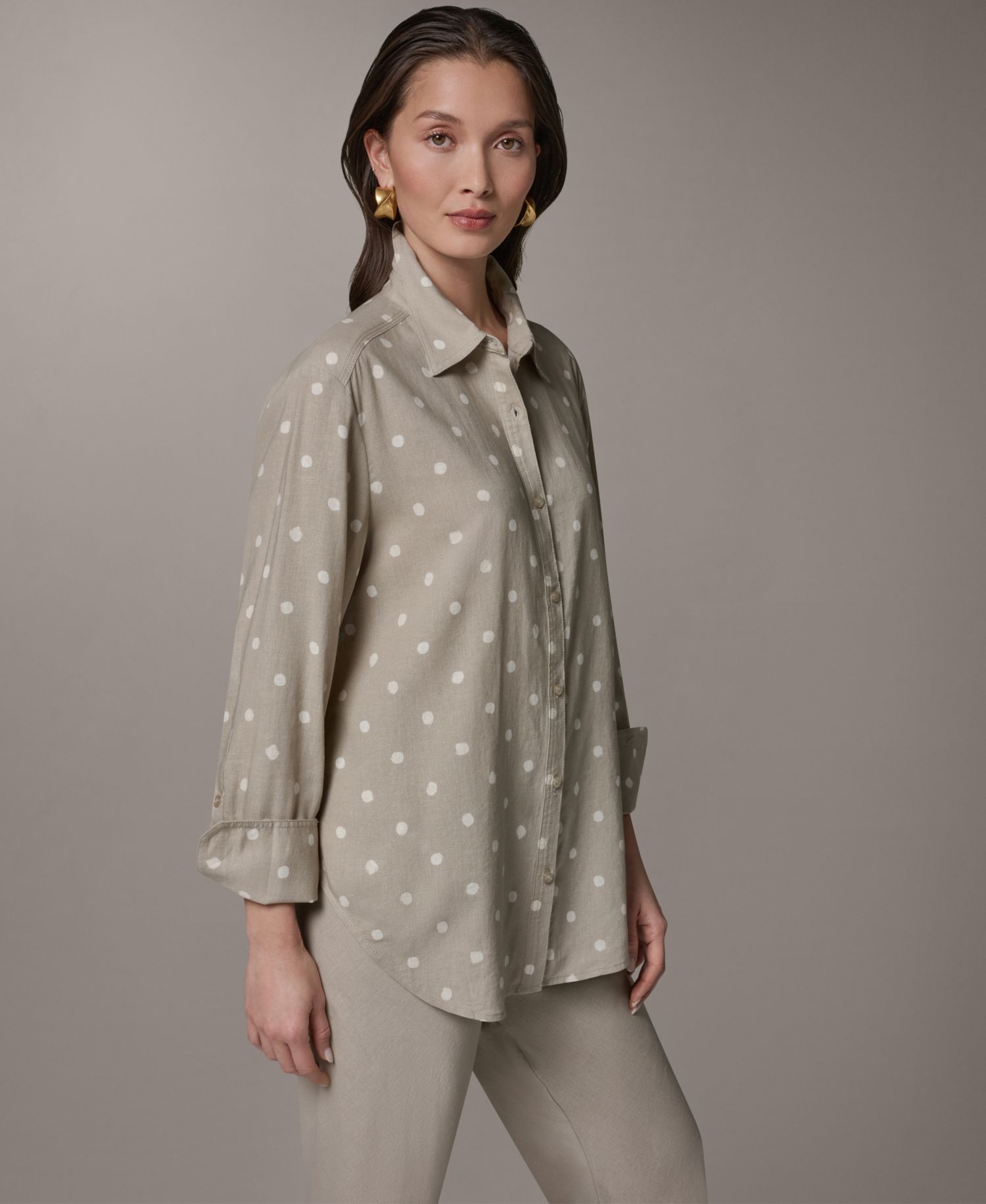 Women's Long-Sleeve Button-Front Shirt