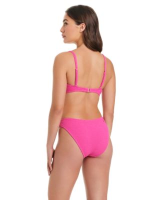 Red Carter Womens Textured Tide V Front Bralette Classic Hipster
