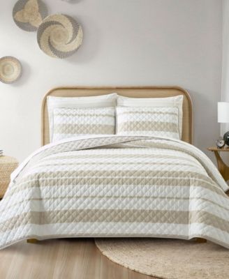 Lenardo Striped 7-Piece Quilt Set, Queen