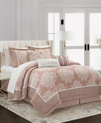 Therese Damask 15-Piece Comforter Set, California King