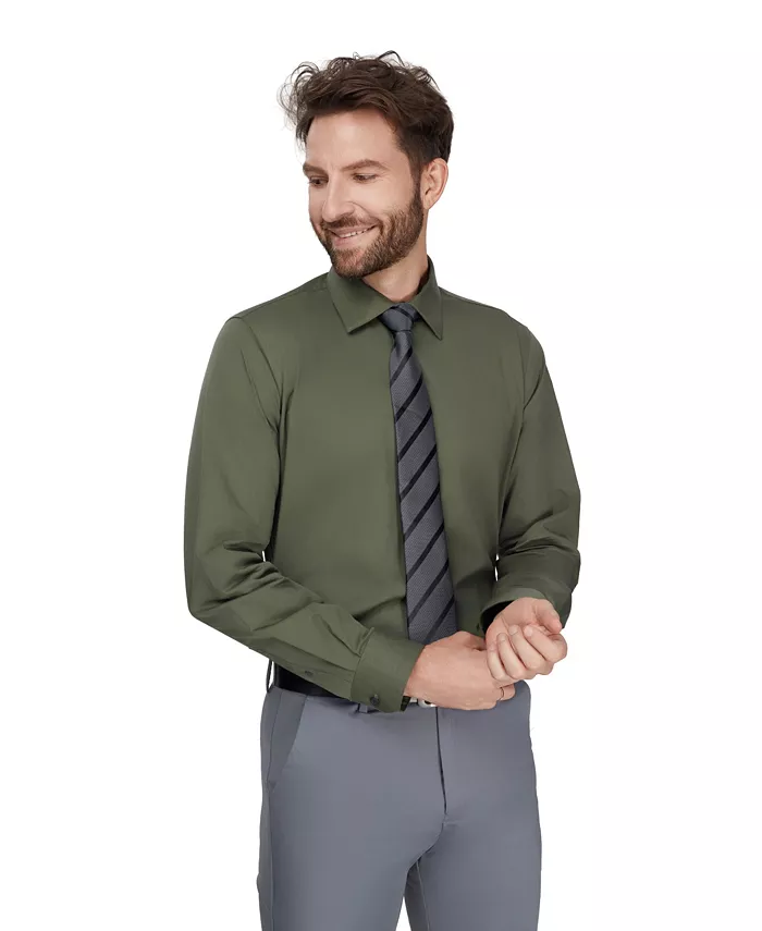 Men's Slim-Fit Solid Dress Shirt - thumbnail 7