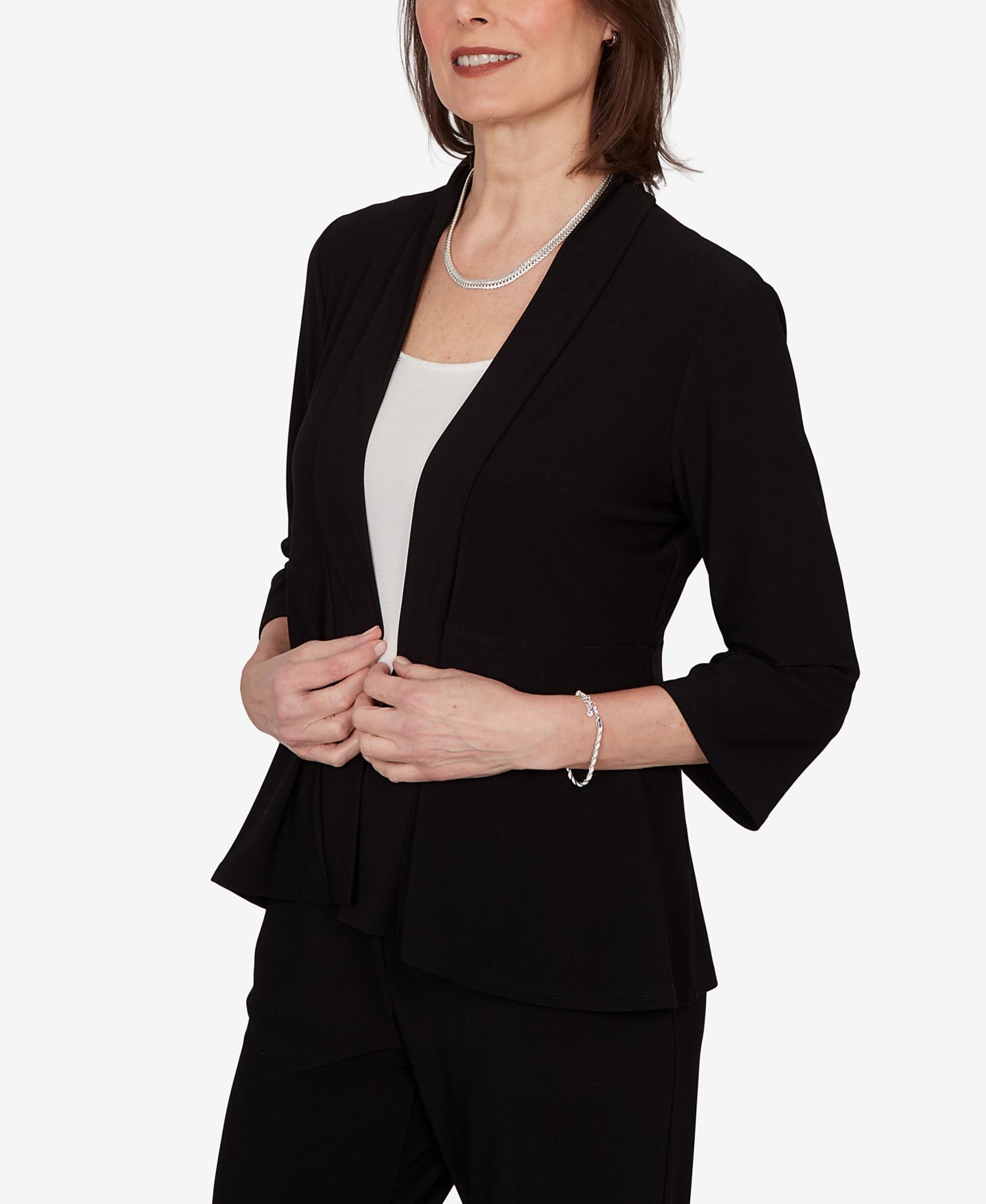 Women's Light Open Crepe Cardigan Top