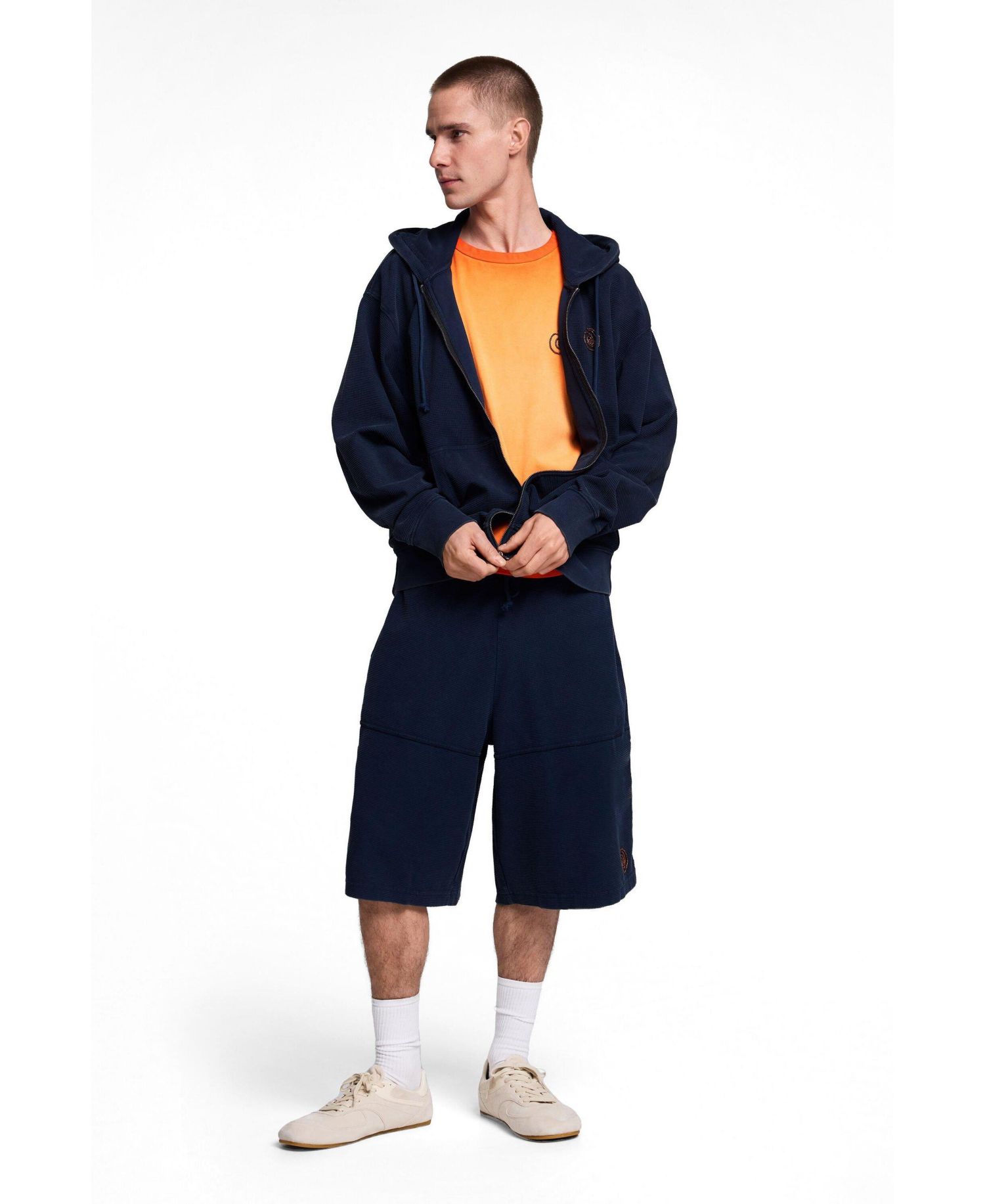 Men's Plain knit bermuda shorts
