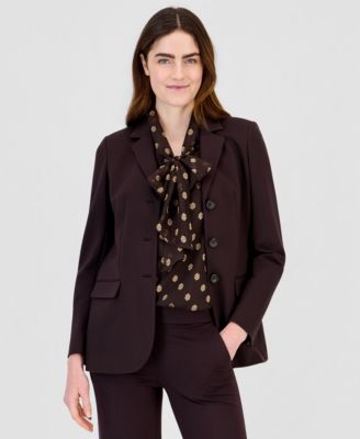 Women's Three-Button Notched-Collar Blazer
