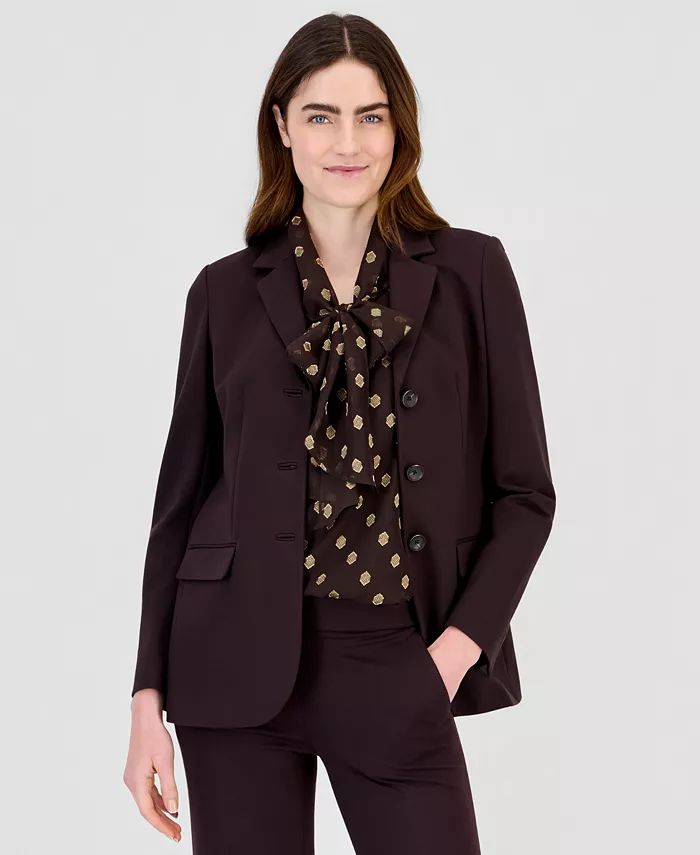 Women's Three-Button Notched-Collar Blazer